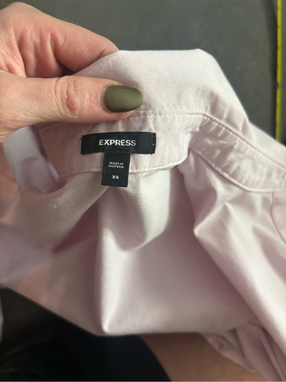 Express Pale Pink Collared Button-Down - Picture 8 of 9